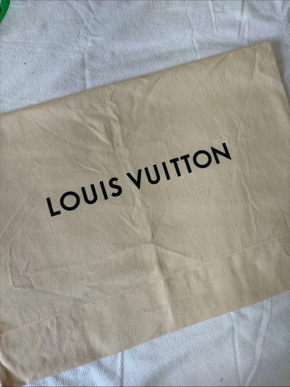 Genuine Louis Vuitton Tan and Black Branded Dust Cover